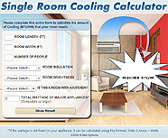 Single Room Cooling Calculator